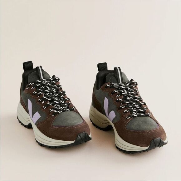 Veja Shoes - Veja Venturi Suede Sneakers Mud Parme Multicolor 9